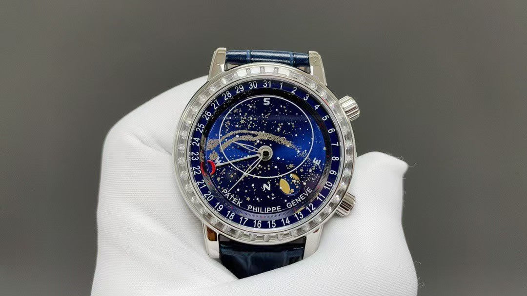 Celestial Sky Moon 6104G DIa SS/LE Blue Dial PPF A240 Super Clone