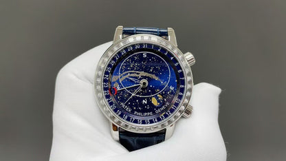 Celestial Sky Moon 6104G DIa SS/LE Blue Dial PPF A240 Super Clone