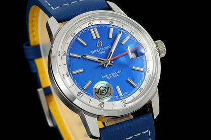 Top Time B31 38mm SSLE BlueStk Dial Yellow Hand BLF AB31