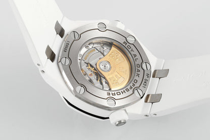 Royal Oak 15707CB 42mm White Ceramic/RU White Dial JF SA3120