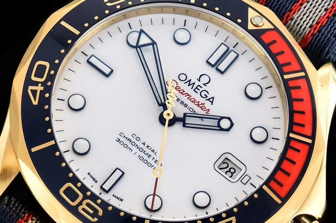 Omega - Seamaster Commander 007 YG/NY White MKF 1:1 A2824 Mod