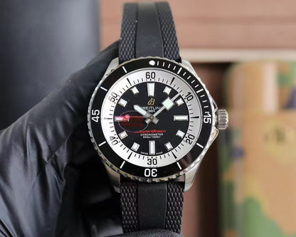 Superocean 44mm Tiffany Blue Dial on Black Rubber Strap TF A2824