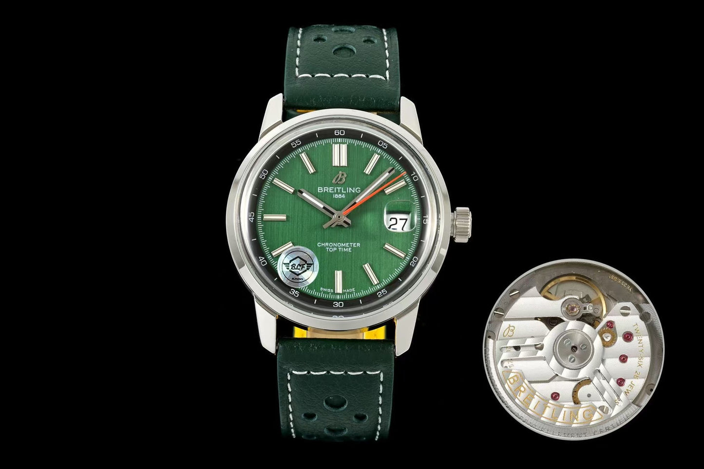 Top Time B31 38mm SS/LE Green/Stk Dial BLF AB31