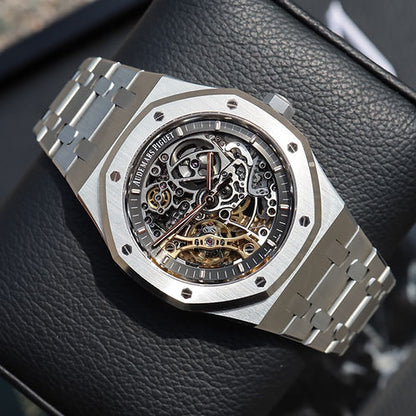 Royal Oak 15407ST 41mm SS/SS Skeleton Dial THBF V3 SH3132 (Free Sprung)