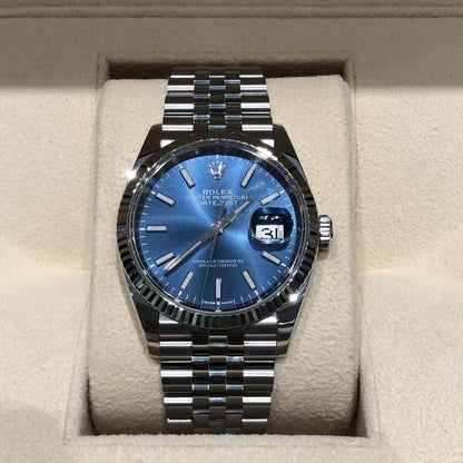 Datejust 126234 36mm Oys SS/SS Blue Textured/Stk ARF DD3235