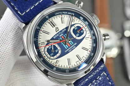Top Time B01 38mm SSLE WhiteBlue Dial BLF A7750