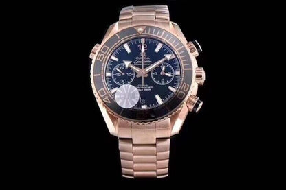 Omega - Planet Ocean 600m V3 45.5mm RG/RG Black OMF Asia7750 Mod 9901