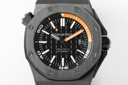Royal Oak 15707CE Black Ceramic/RU Black Dial JF SA3120