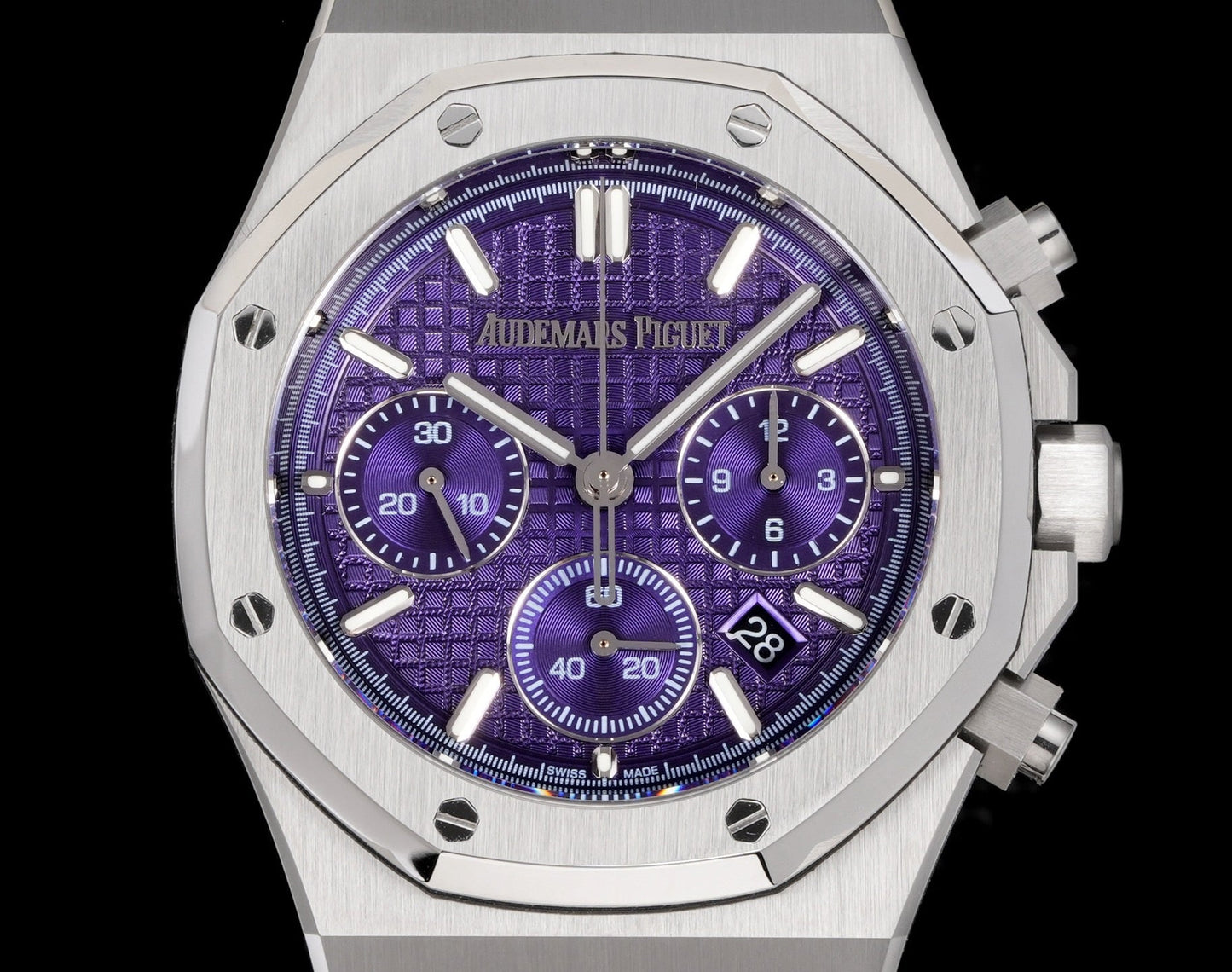 Royal Oak Chrono 26240ST 41mm SS/SS Purple Dial OCTA SH4401 (Free Sprung)