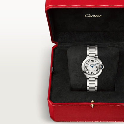 Ballon Bleu De Cartier 28mm SS/SS White/Dia AF Quartz