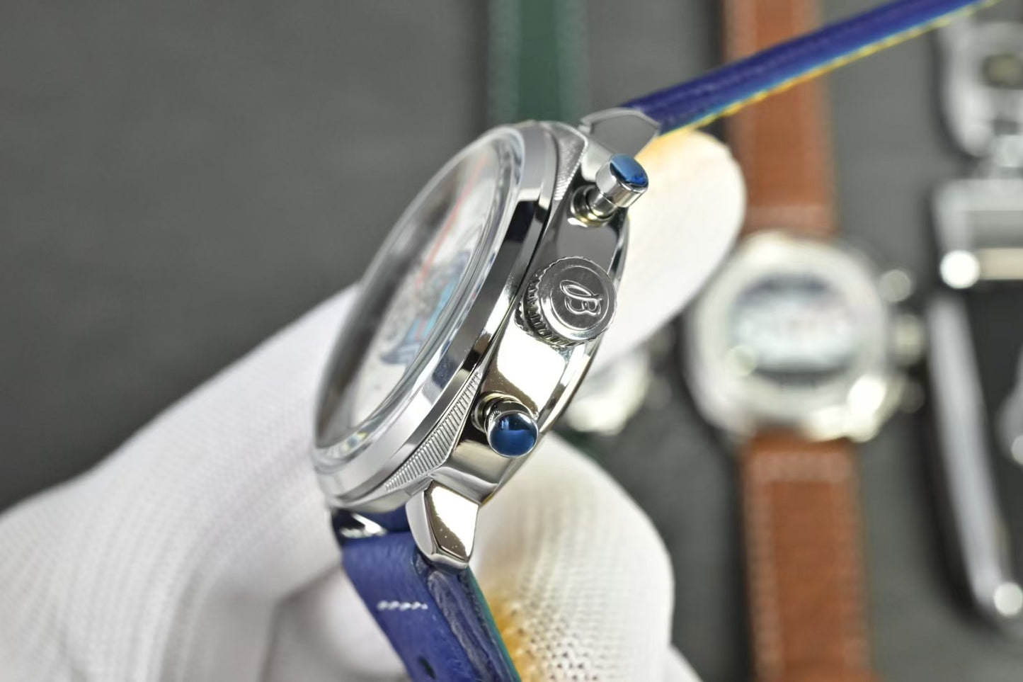 Top Time B01 38mm SSLE WhiteBlue Dial BLF A7750