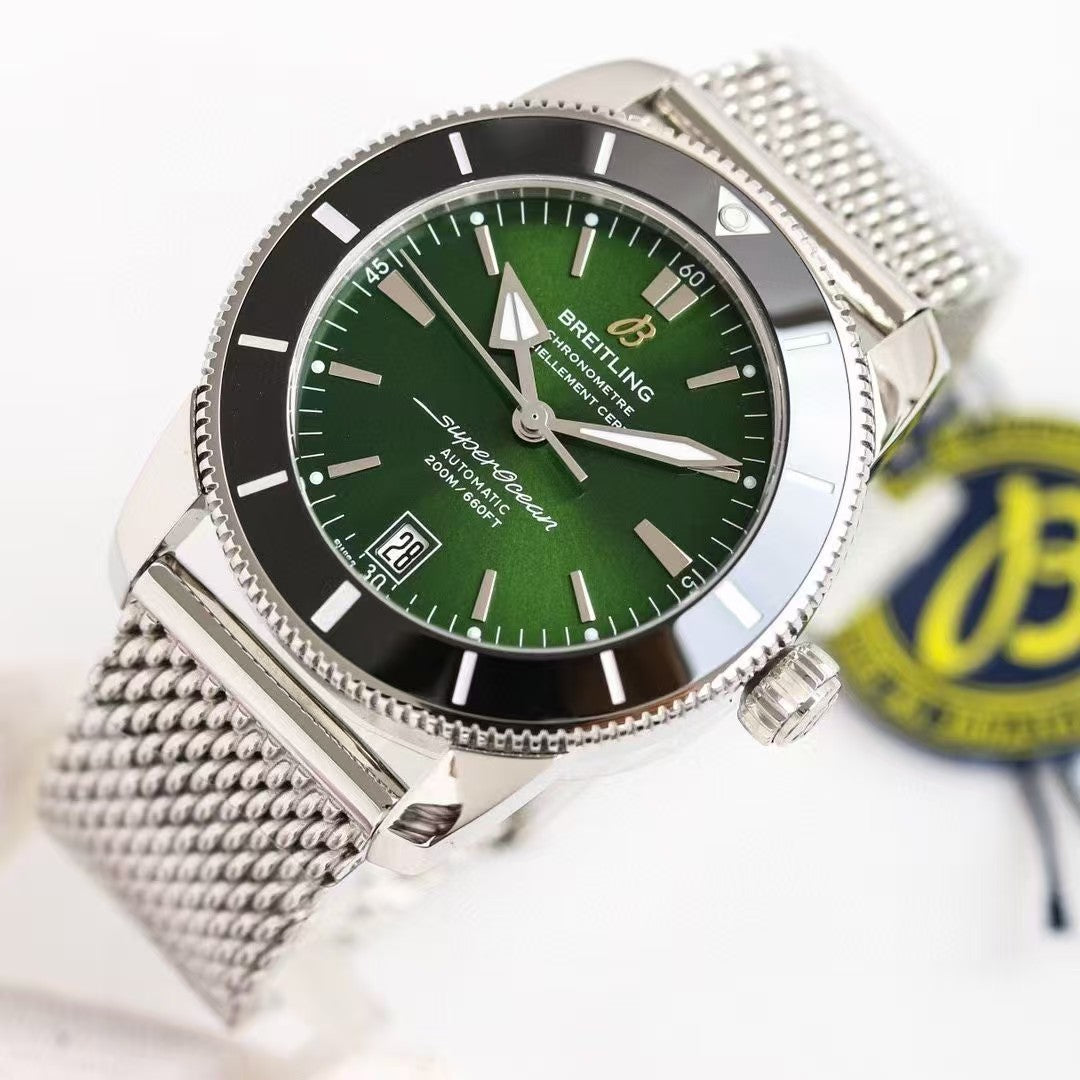 Superocean Heritage B20 42mm SS/RU Green Dial BLF A2824