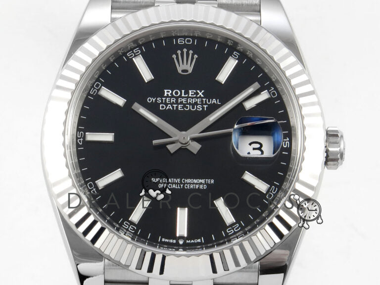 Datejust 126334 41mm Jus SS/SS Black/Stk RGF JH3235 (Weighted Approx.131g) (Free Sprung)