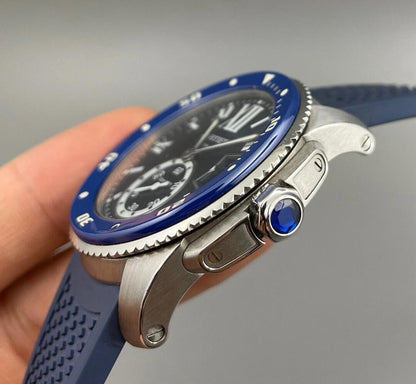 Cartier - Calibre de Cartier SS/RU Blue JJF 1:1 Asia 23J Mod