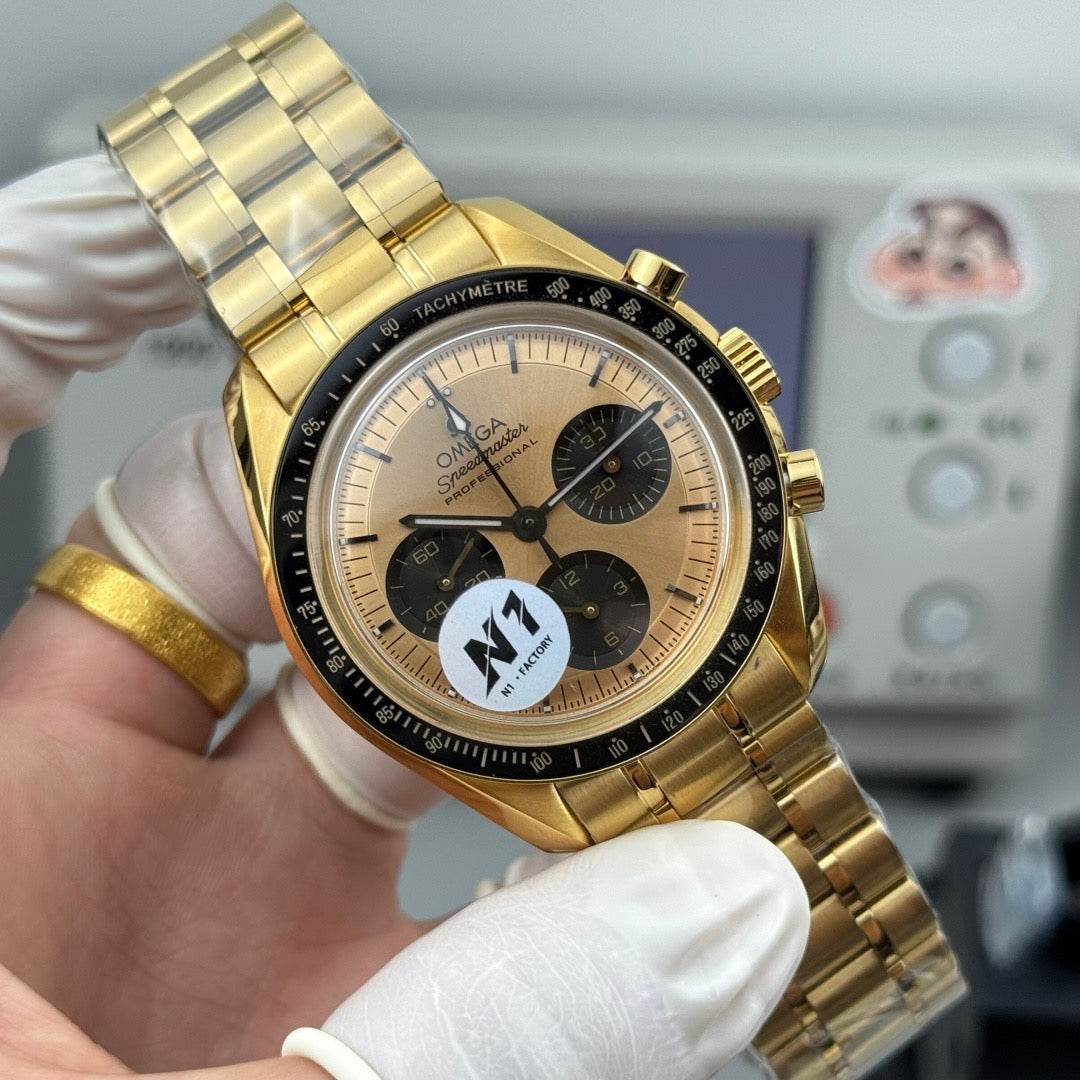 Speedmaster 41mm YG/YG Gold Dial RMF A3861