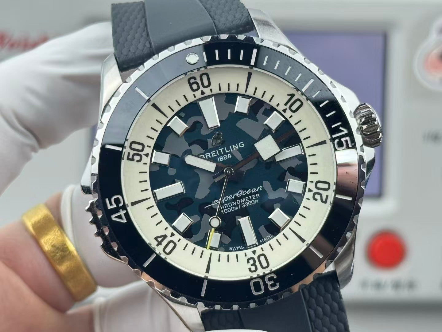 Superocean 42mm SS/SS Camouflage Blue Dial BLF A2824