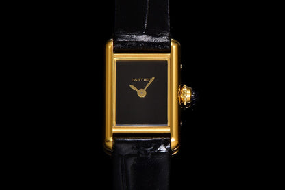 Tank Must 25.5mm Dia YG/LE Black Dial AF Quartz