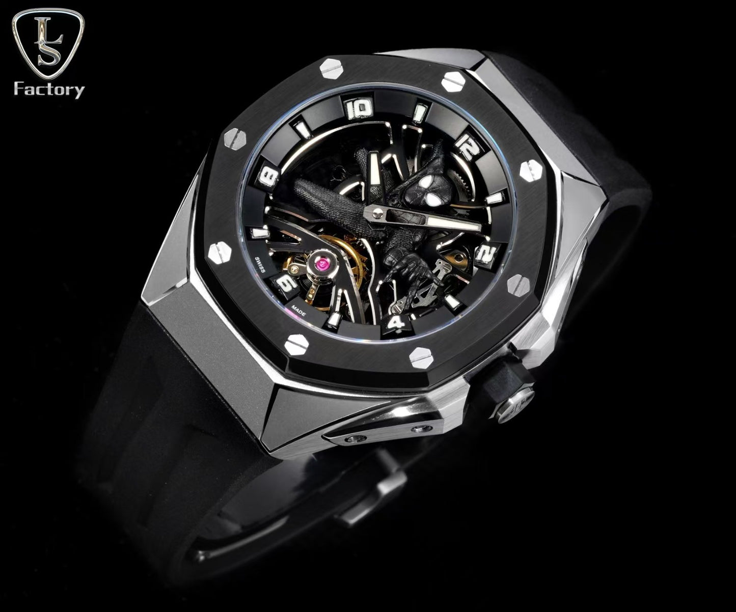 Audemars Piguet Royal Oak Concept 42mm Black Panther Titanium/RU Fake Tourbillon