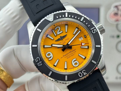 Superocean 44mm SSRU Yellow Dial TF A2824