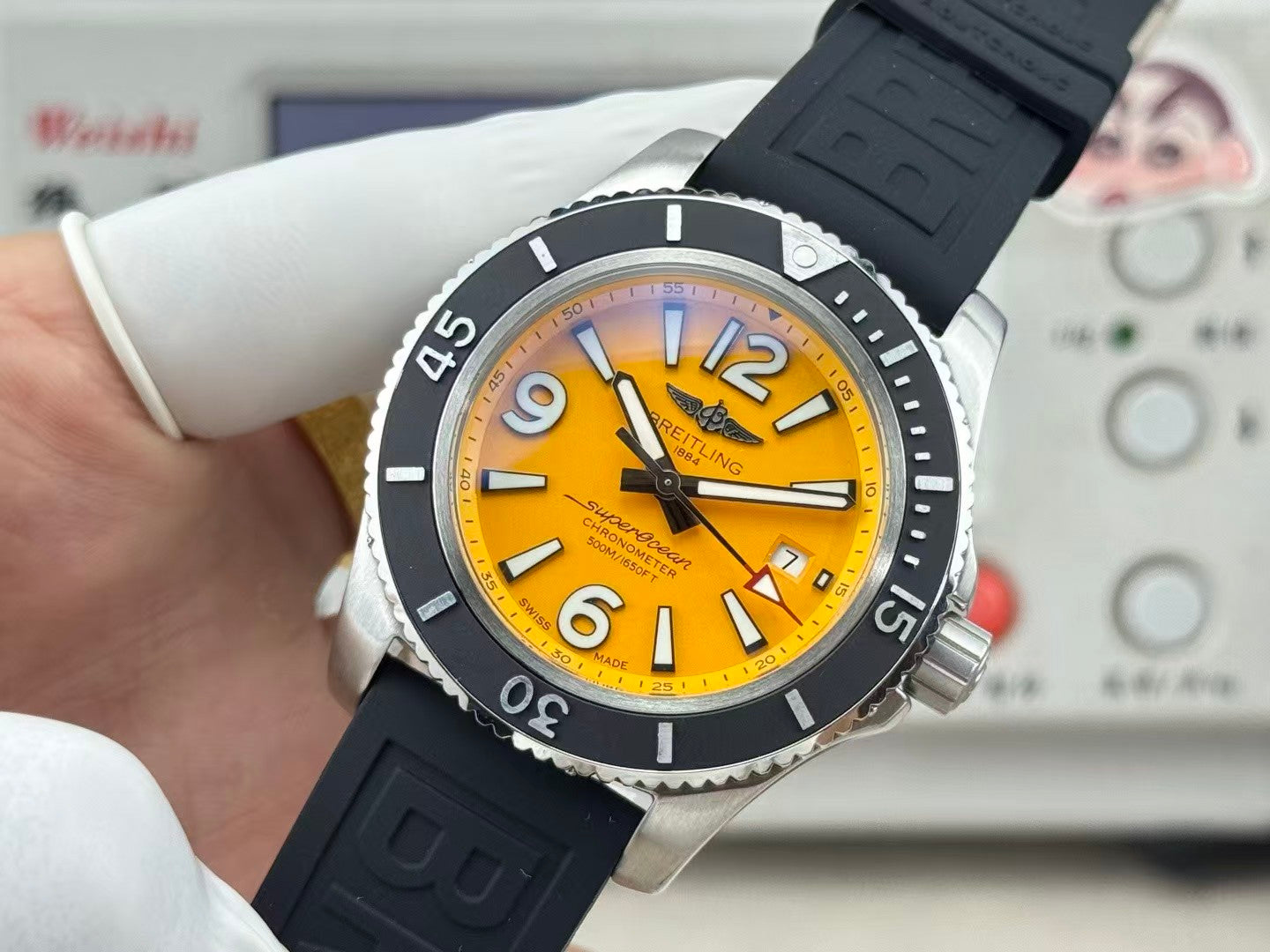 Superocean 44mm SSRU Yellow Dial TF A2824