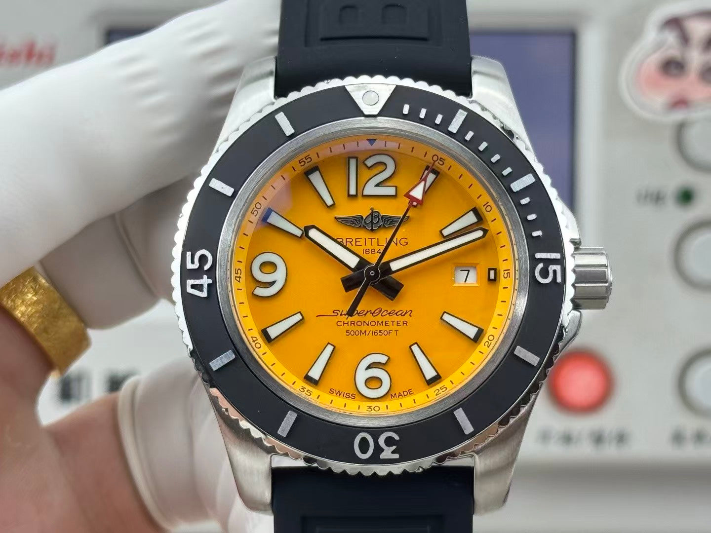 Superocean 44mm SSRU Yellow Dial TF A2824