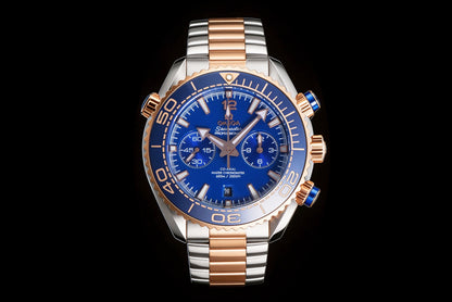Planet Ocean 600m Chrono 45.5mm RG/SS Blue Dial VRF A9900