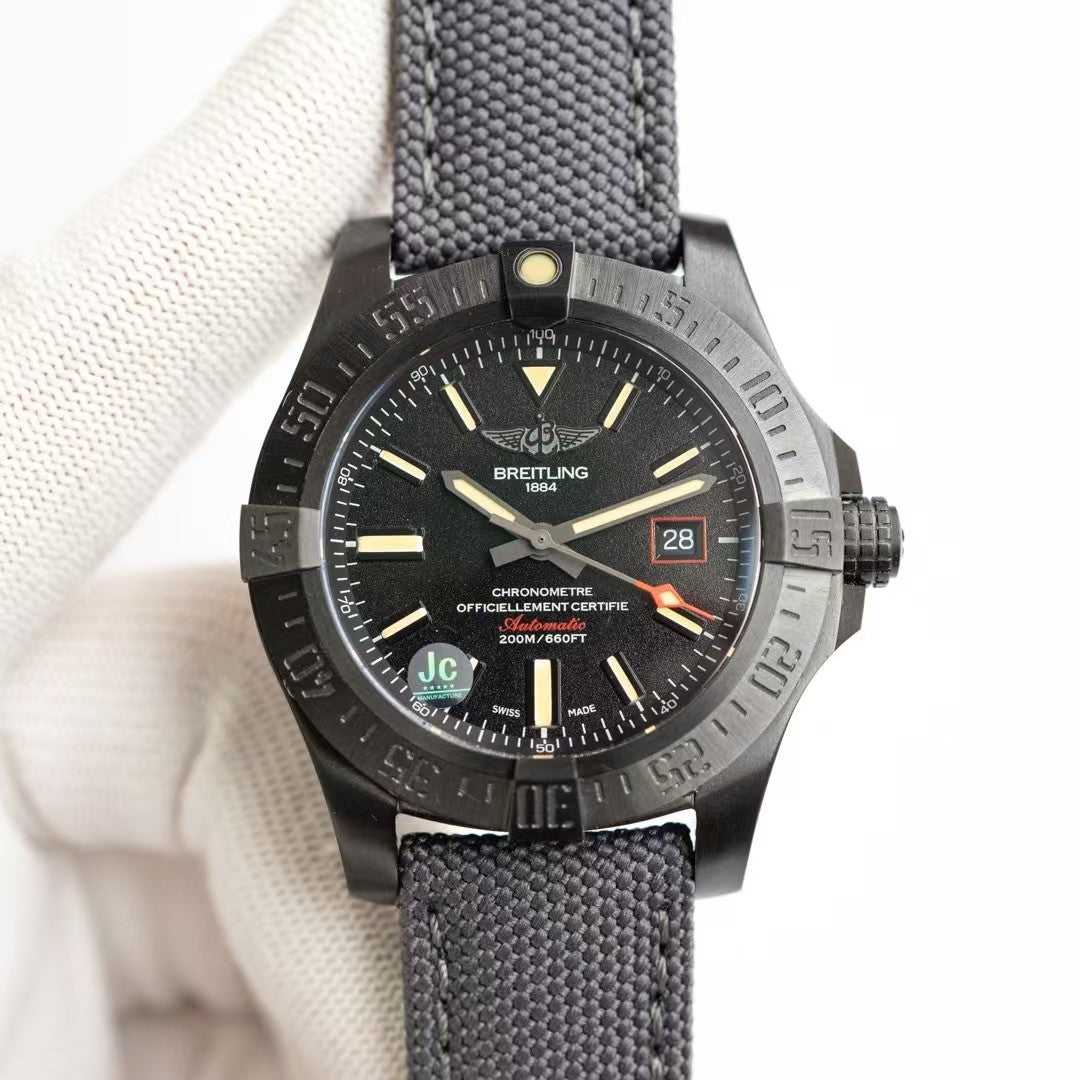 Avenger BlackBird 44mm DLC/TI/NY Black Dial TF A2824