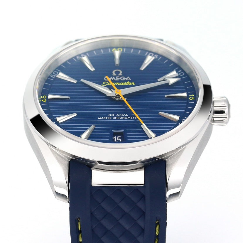 Aqua Terra 150m 'Mondo' 41mm SS/RU Blue Textured Dial VSF A8900