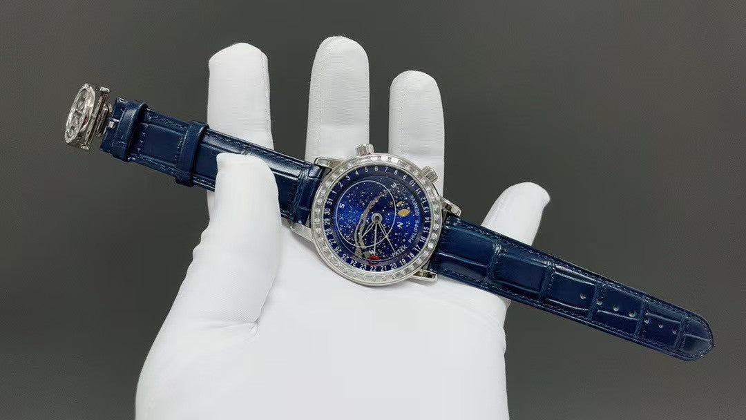 Celestial Sky Moon 6104G DIa SS/LE Blue Dial PPF A240 Super Clone