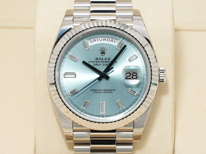 DayDate 228236 40mm SS/SS Ice Blue/Dia RGF VR3255 (Weighted Approx.210g )