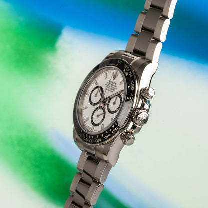 Daytona 126500 40mm SS/SS White/Stk RWF JH4131 (Free Sprung)
