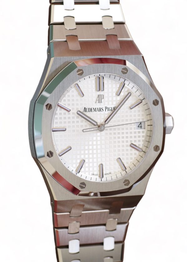 Royal Oak 41mm 15500 SS/SS White/Stk OCTA SA4302 (Free Sprung)