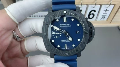Submersible PAM1232 44mm Carbon/RU Blue Dial VSF P900
