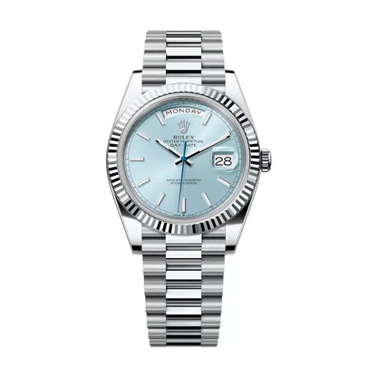 DayDate 228236 40mm SS/SS Ice Blue/Dia RGF VR3255 (Weighted Approx.210g )