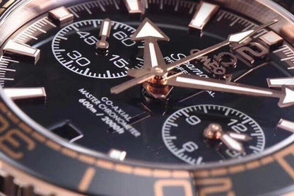 Omega - Planet Ocean 600m V3 45.5mm RG/RG Black OMF Asia7750 Mod 9901