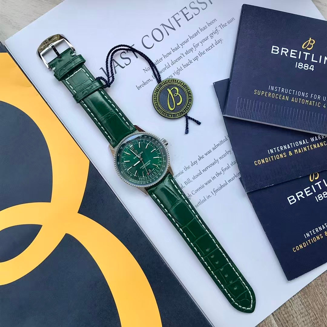 Navitimer 1 41mm Date SS/LE Green Dial TF A2824