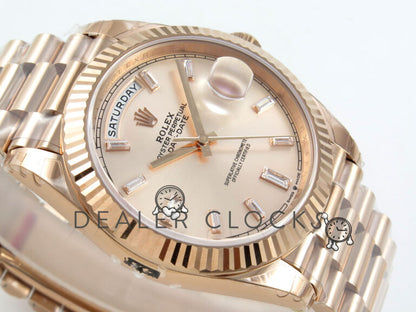DayDate 228235 40mm RG/RG Champagne/Stk VSF V2 DD3255 (Gian Weighted Approx.182g)