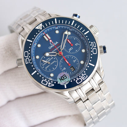 Omega - Seamaster 300M Chrono SS/SS Blue/Blue BP A7750