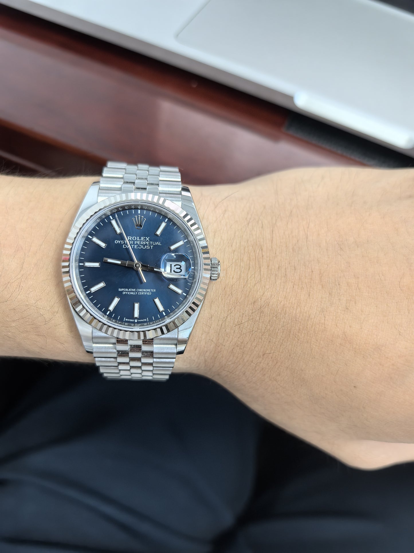 Datejust 126234 36mm Jus SS/SS Blue/Diamond RWF JH3235 (Free Sprung)