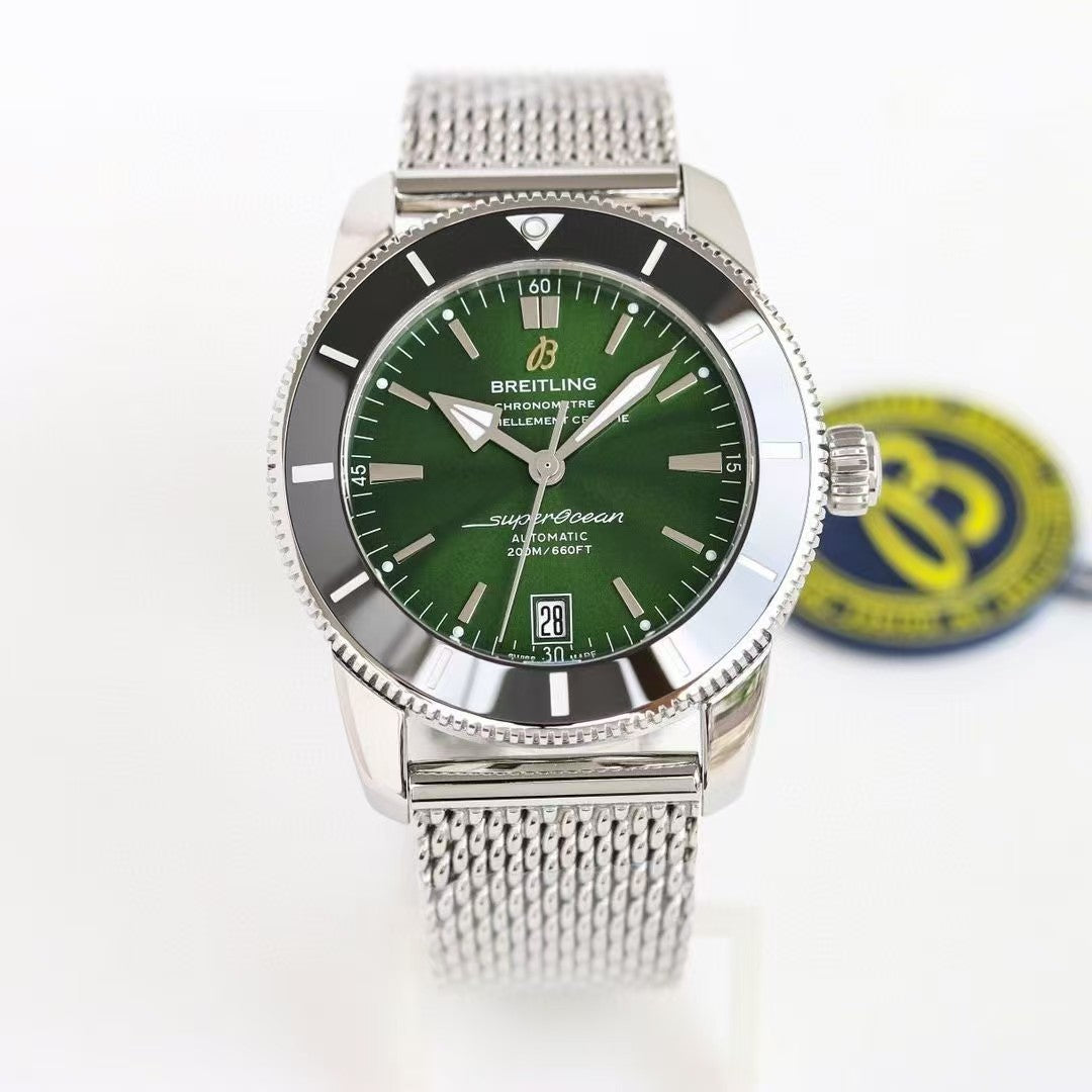Superocean Heritage B20 42mm SS/RU Green Dial BLF A2824