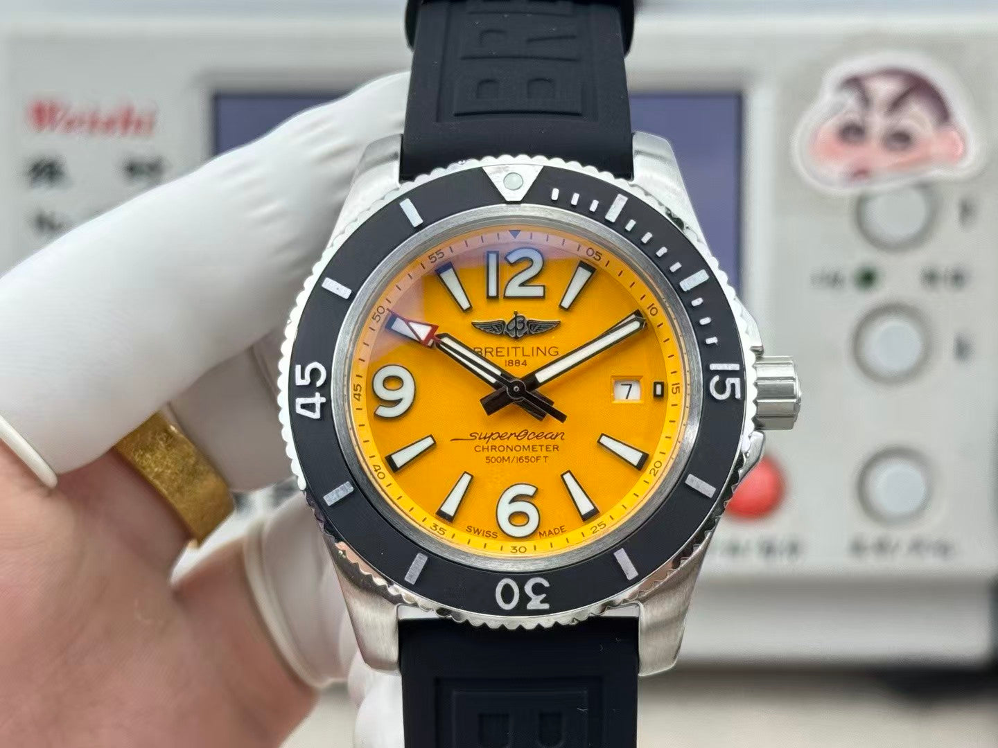 Superocean 44mm SSRU Yellow Dial TF A2824