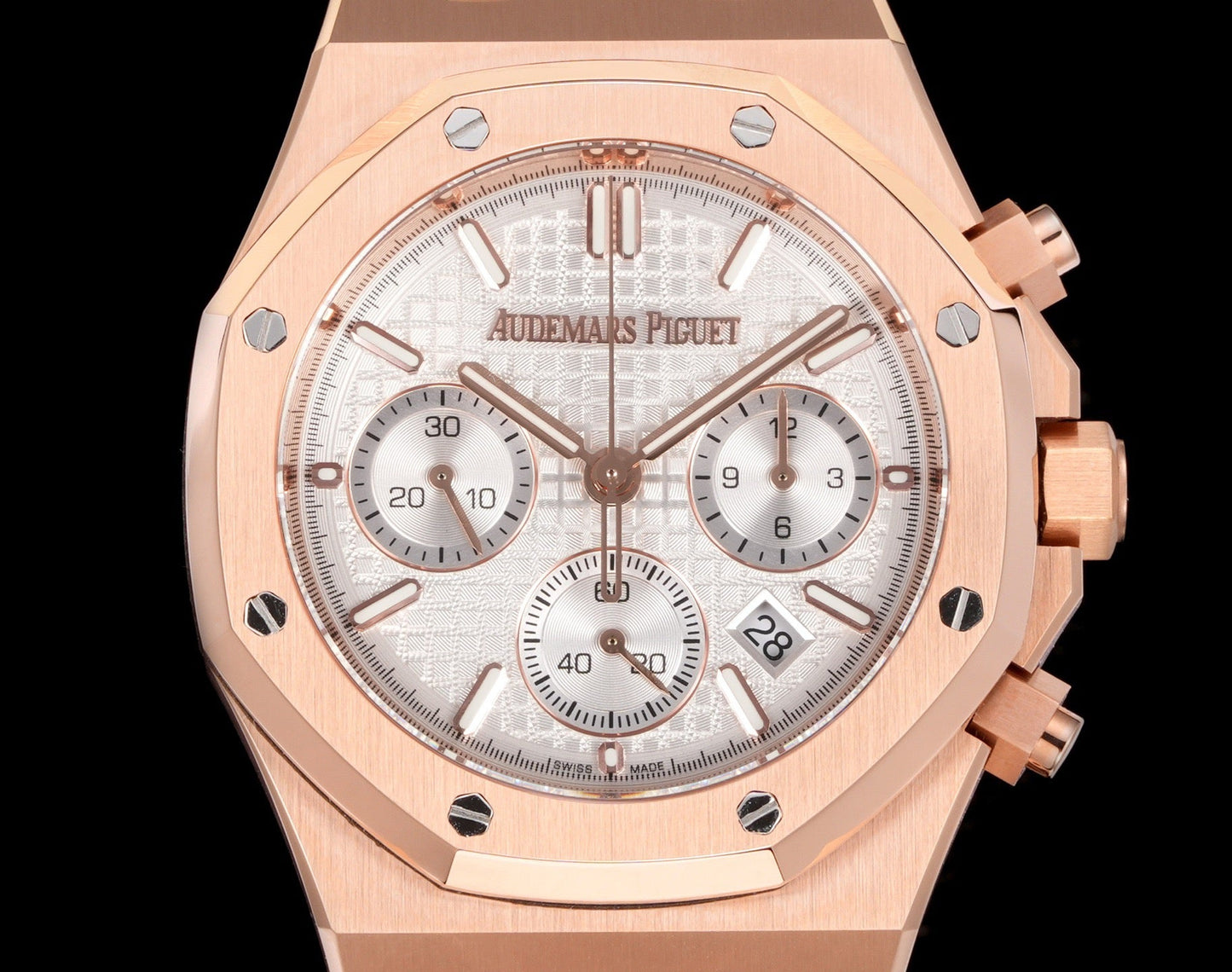 Royal Oak Chrono 26240OR “50th Anniversary” 41mm RG/RG White Dial DDF DD4401 (Gain Weight)