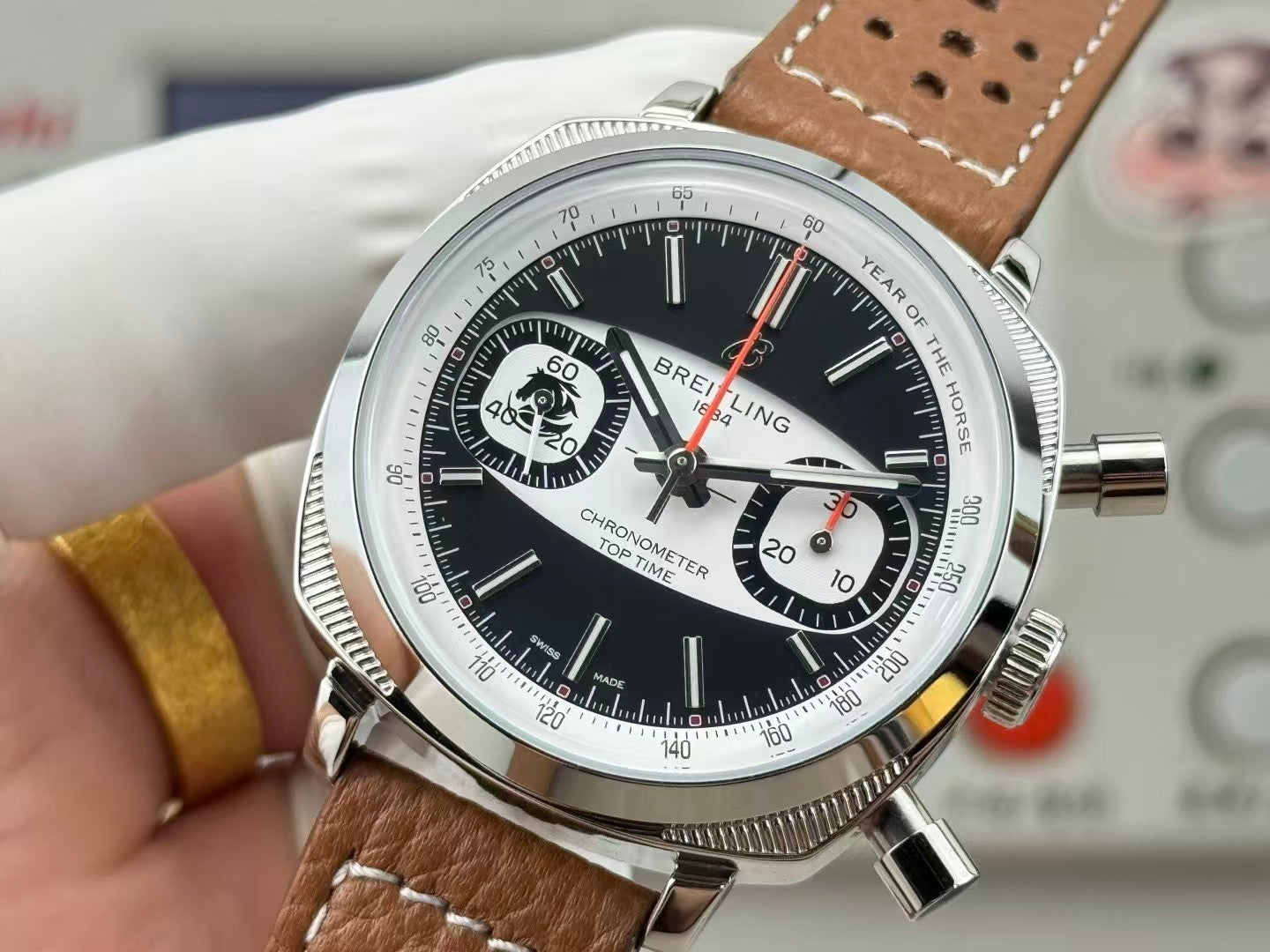 Top Time B01 38mm SS/LE Black/White Dial BLF A7750