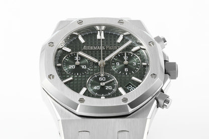 Royal Oak Chrono 26240ST 41mm SS/SS Green Dial OCTA SH4401 (Free Sprung)