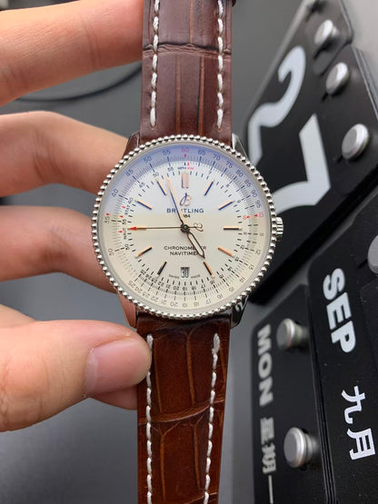 Navitimer 1 41mm Date RG SSLE CreamWht TF A2824