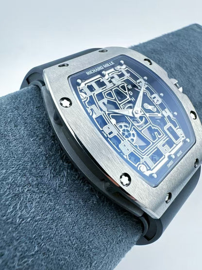 RM67-01 39mm TiRU Skeleton Dial on Black Rubber strap AVF CRMA6