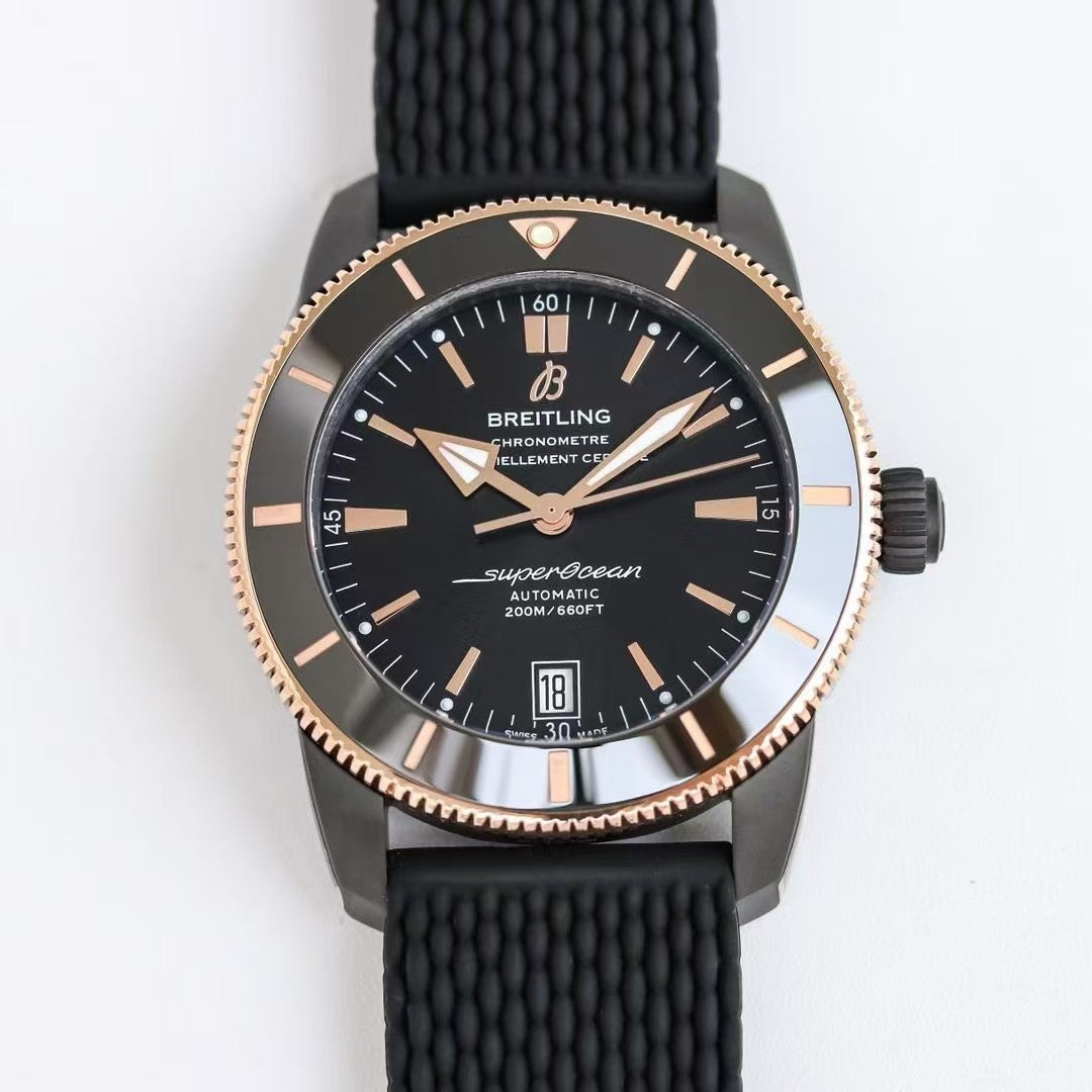 Superocean Heritage B20 42mm RG/RU Black Dial BLF A2824