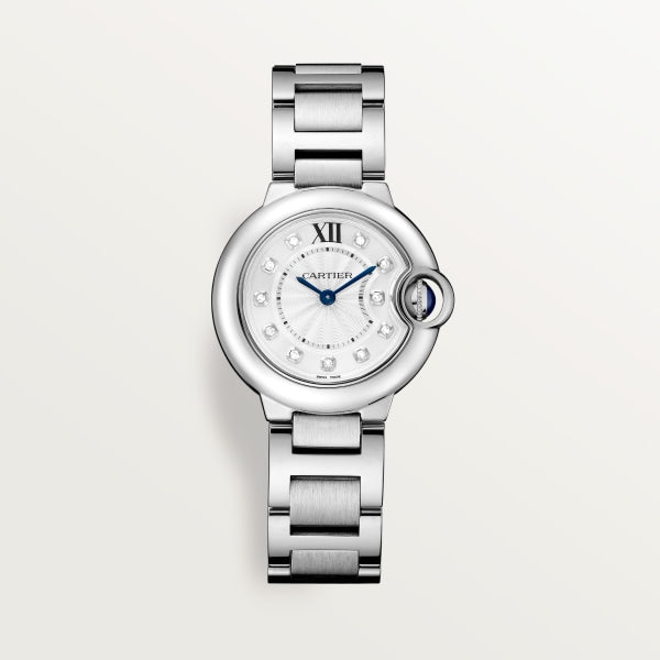 Ballon Bleu De Cartier 28mm SS/SS White/Dia AF Quartz