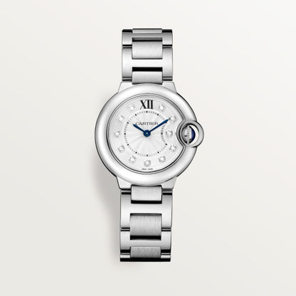 Ballon Bleu De Cartier 28mm SS/SS White/Dia AF Quartz
