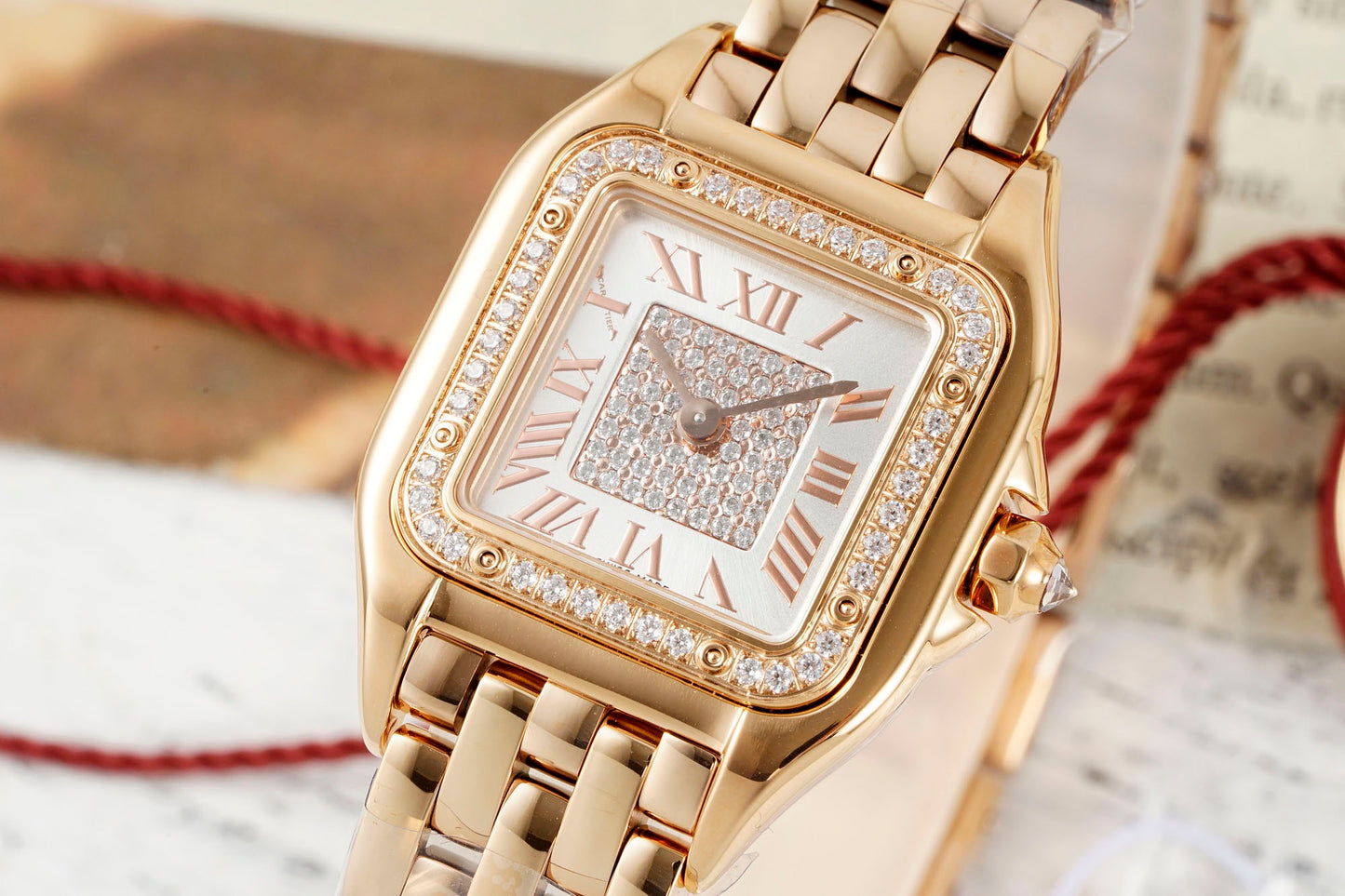 Panthere Secrete De Ladies 22mm Dia RG/RG Diamonds Dial AF Quartz